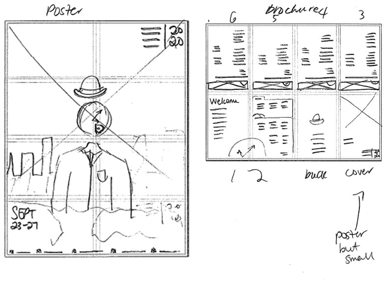 This is an image of the final iteration of sketches for the layout design.
